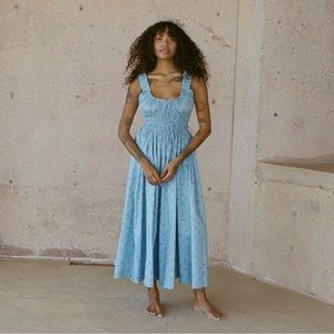 NWT Doen Emmaretta Dress - Sky Bouton De Rose